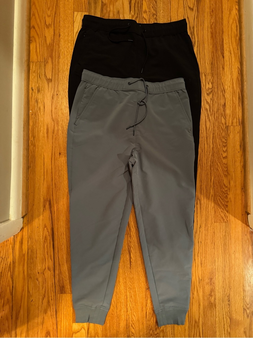 Casual Jogger Pants Pair in Blue Gray and Black
